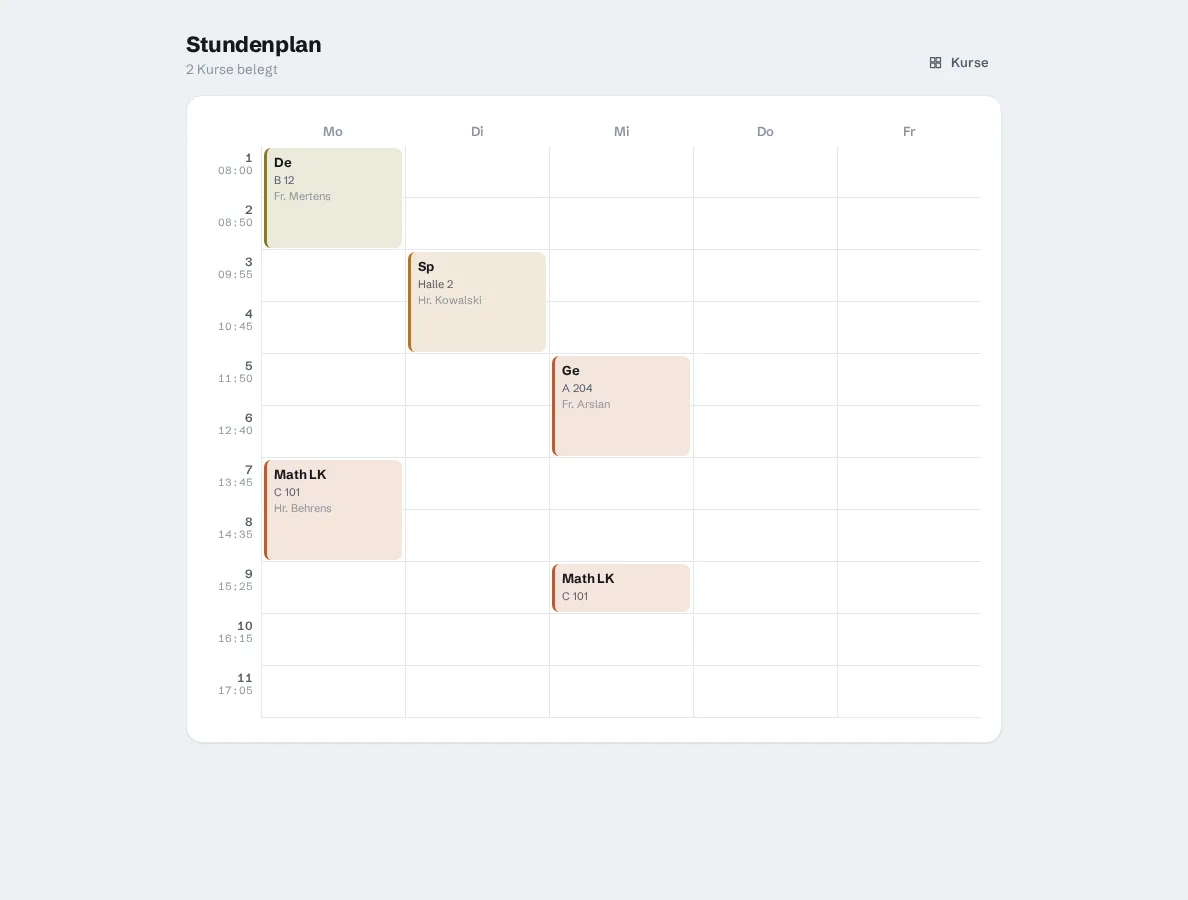 Stundenplan